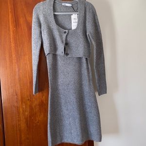 Zara wool dress and sweater set